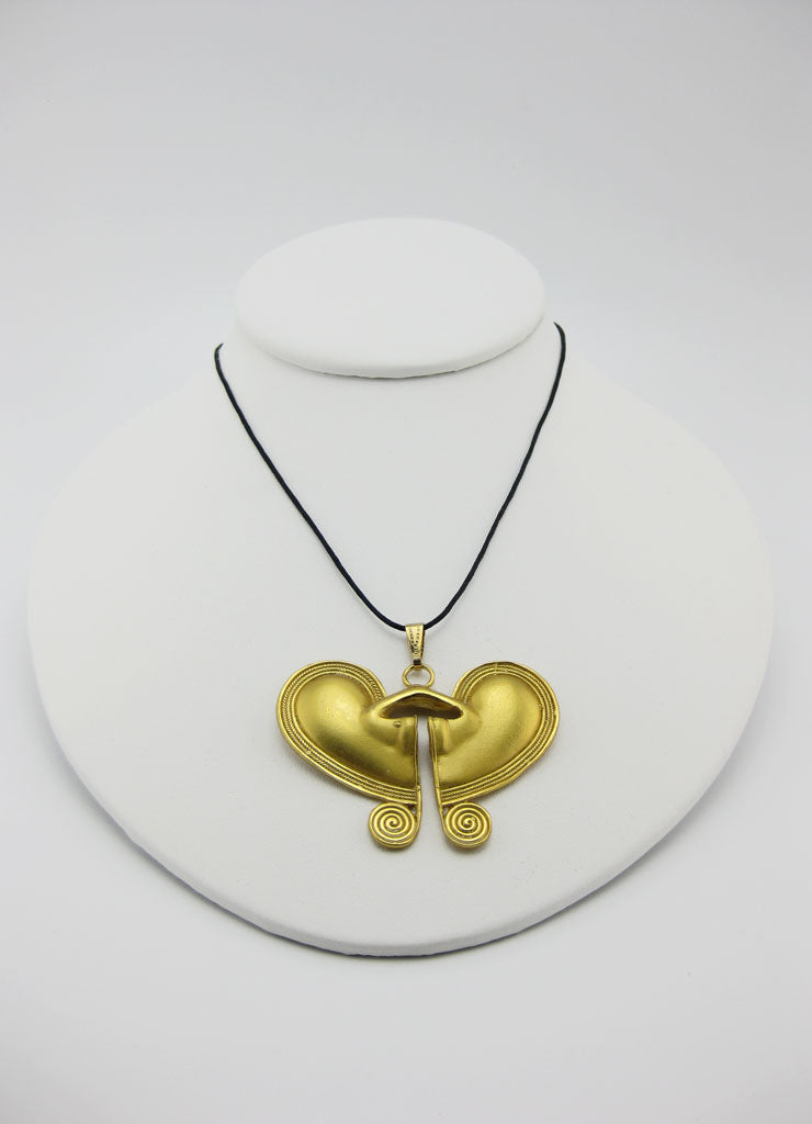 Pre-Columbian Convex Butterfly Nose Ring Pendant