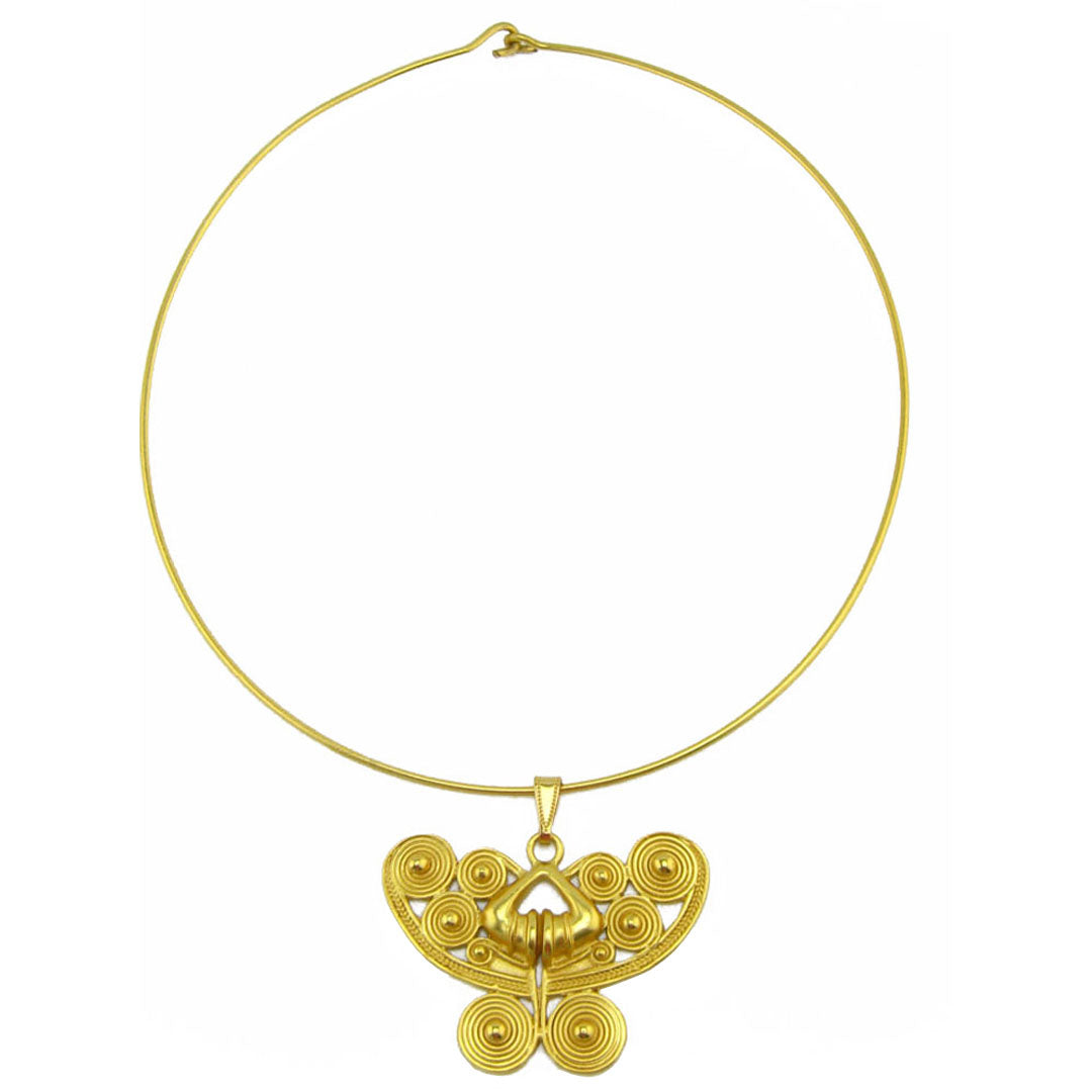 Spirals Butterfly Omega Necklace
