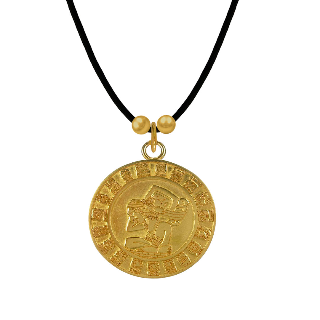 24k Gold Plated 1.1&quot; Mayan Calendar Pendant  by ACROSS THE PUDDLE