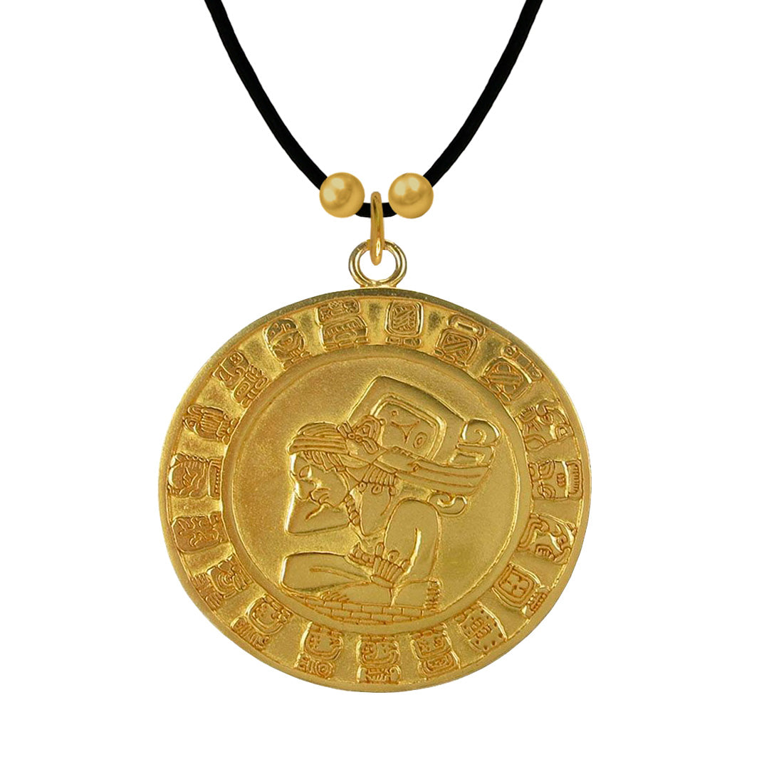 24k Gold Plated 2&quot; Mayan Calendar Pendant  by ACROSS THE PUDDLE