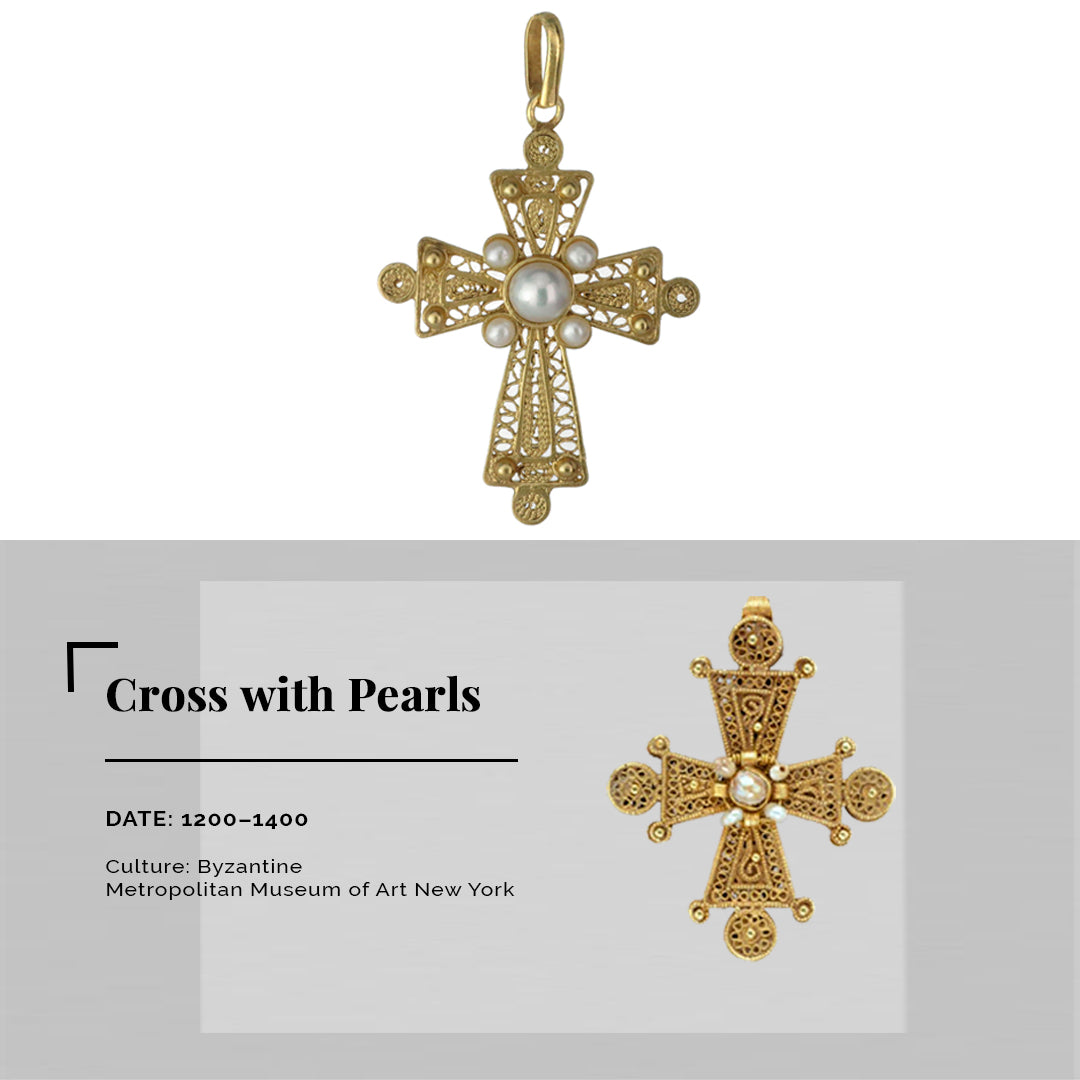 Filigree .950 Silver Byzantine Cross Necklace