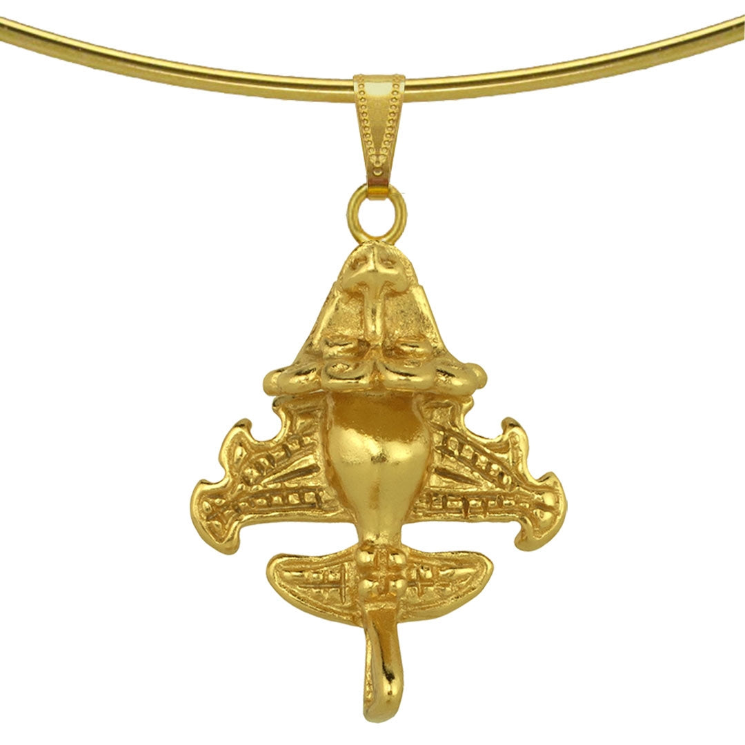 Ancient Aliens Jewelry Collection - Golden Jet-9 Omega Choker Necklace