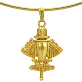 Ancient Aliens Jewelry Collection - Golden Jet-9 Omega Choker Necklace