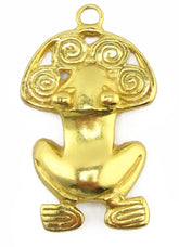 Pre-Columbian Tairona Frog with Spirals Pendant 