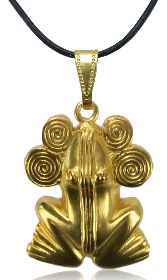 Pre-Columbian Frog with Spirals Diadem (L) Pendant 