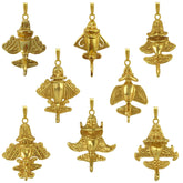 Eight Golden Jet-Flyers Pendants Bundle by ACROSS THE PUDDLE