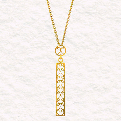 Filigree 24k GP .950 Silver Medieval Persian Necklace