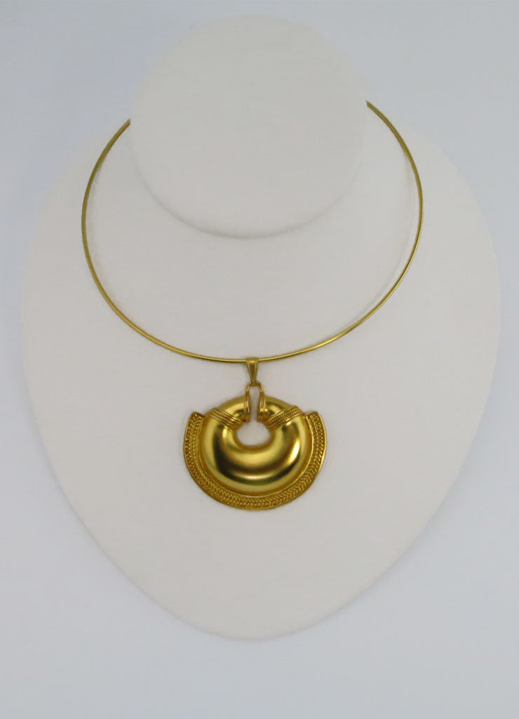Quimbaya Crescent Omega Necklace