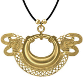 Tairona Embossed Nose Ring with two Animal Heads (L) Pendant