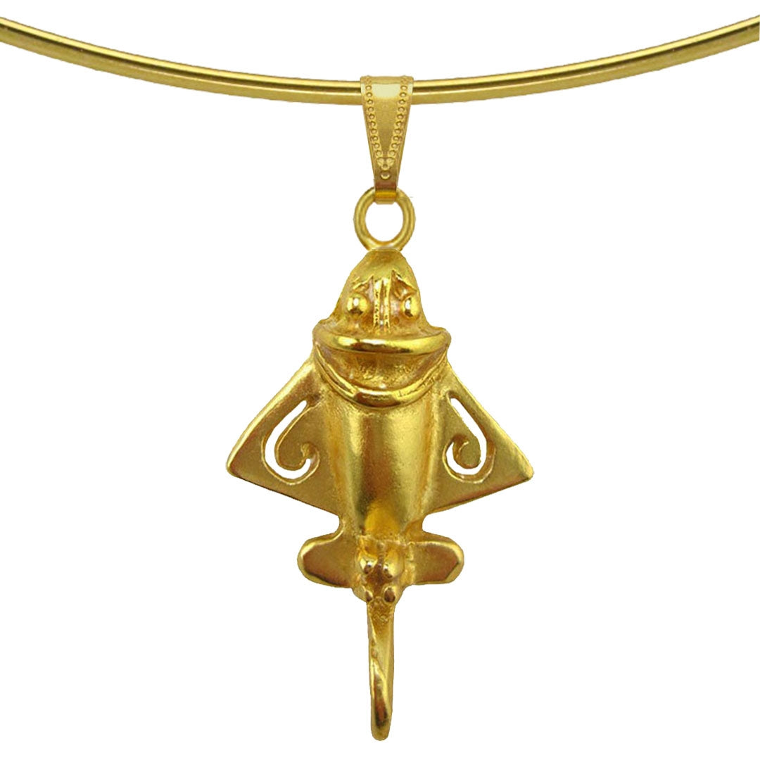 Golden Jet-3 Omega Choker Necklace by ACROSS THE PUDDLE