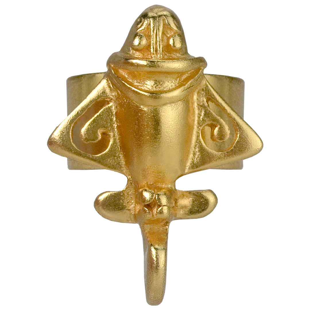 Pre-Columbian Golden Jet-3 Re-Sizable Ring by Across The Puddle
